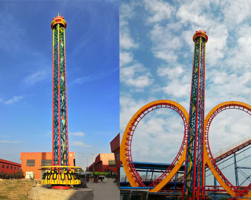 Thrilling drop tower rides