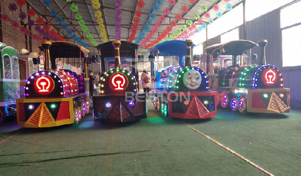 amusement park trackless train