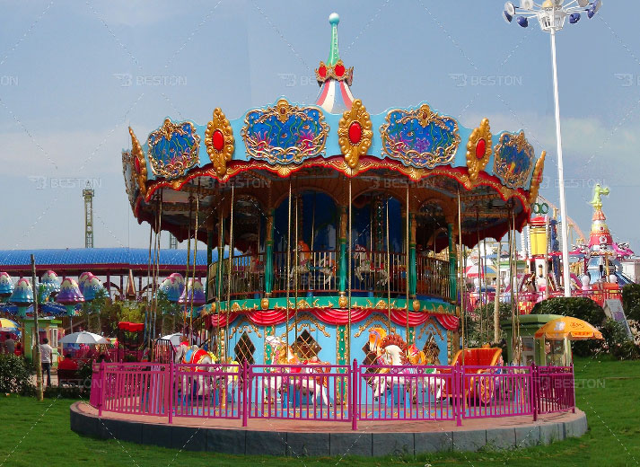 Double-decker carousel ride in the Philippines